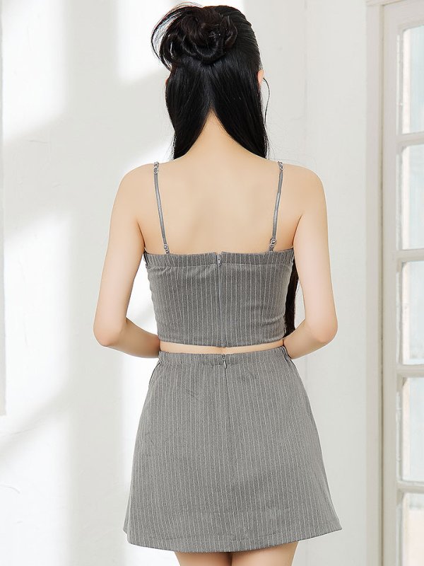 画像6: 【送料無料！】カジュアルストライプセットアップドレス/キャバドレス【XS-Lサイズ/1カラー】[OF03] 【YN】dzkv (6)