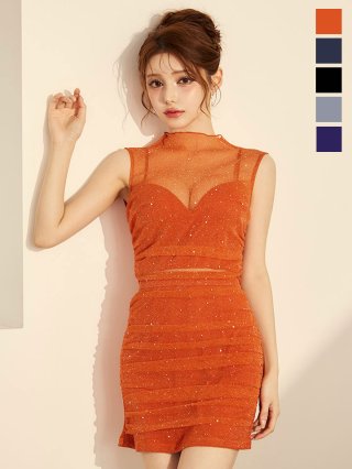 オレンジ(橙) ドレス一覧 | キャバドレスの通販なら JEWELS(ジュエルズ)