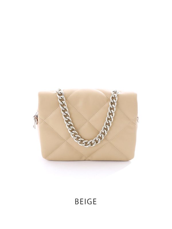 画像3: キルティングショルダーバッグ/キルティング/ショルダー/チェーンバッグ【3カラー】[OF04] 【IM】 (3)