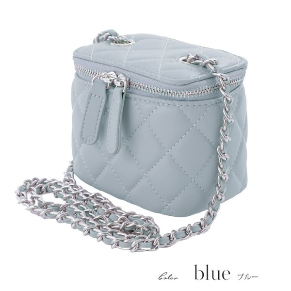 画像6: 【即日発送】【水着小物：ビーチバッグ】ショルダーチェーン付き/ キルティング/ バニティバッグ[OF04] (6)