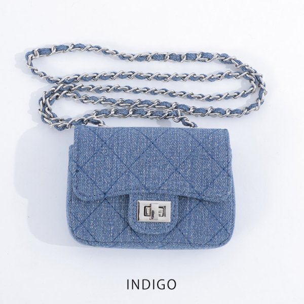 画像3: 【バッグ】デニムチェーンショルダーミニバッグ【3カラー】[OF04] (3)