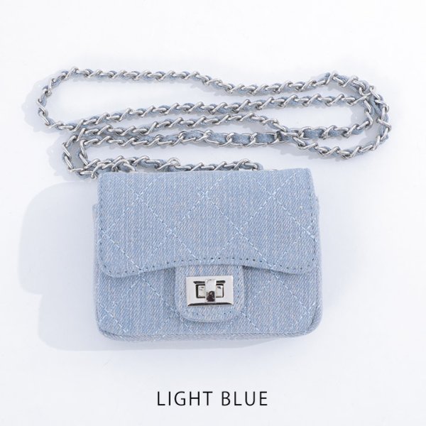 画像4: 【バッグ】デニムチェーンショルダーミニバッグ【3カラー】[OF04] (4)