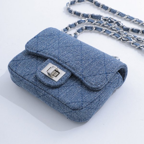 画像8: 【バッグ】デニムチェーンショルダーミニバッグ【3カラー】[OF04] (8)
