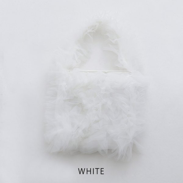 画像2: 【バッグ】フリルチュールミニバッグ【Fサイズ/2カラー】[YMT] (2)