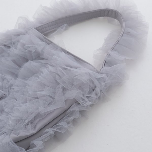 画像4: 【バッグ】フリルチュールミニバッグ【Fサイズ/2カラー】[YMT] (4)