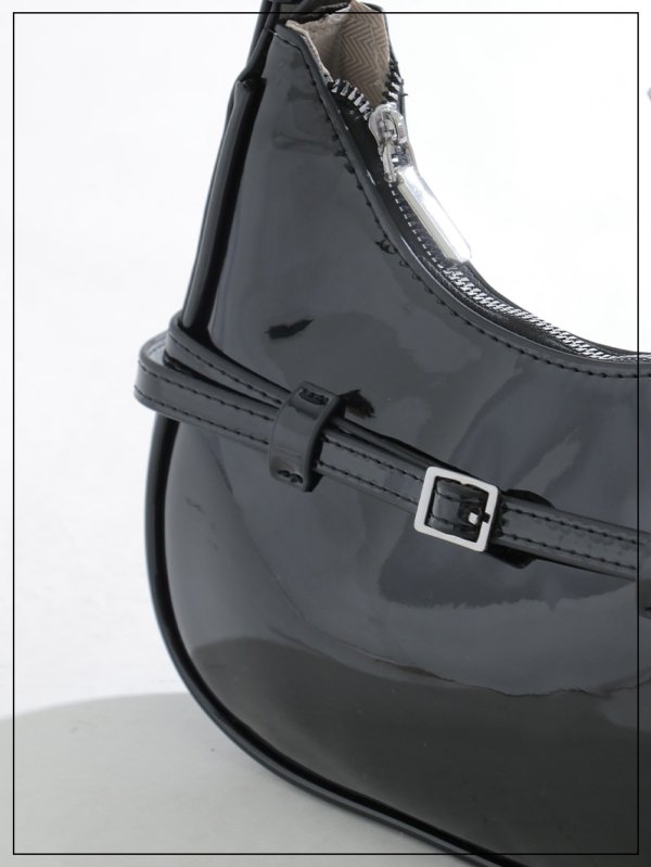 画像7: 【バッグ】エナメルハーフムーンバッグ【Fサイズ/4カラー】[OF03] (7)