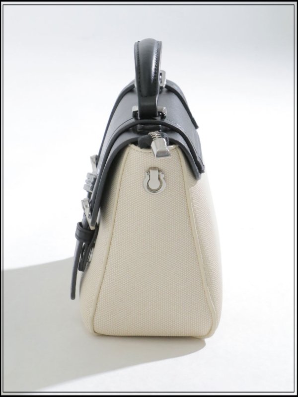 画像5: 【バッグ】レザーキャンバスサッチェルバッグ【Fサイズ/3カラー】[OF02] (5)