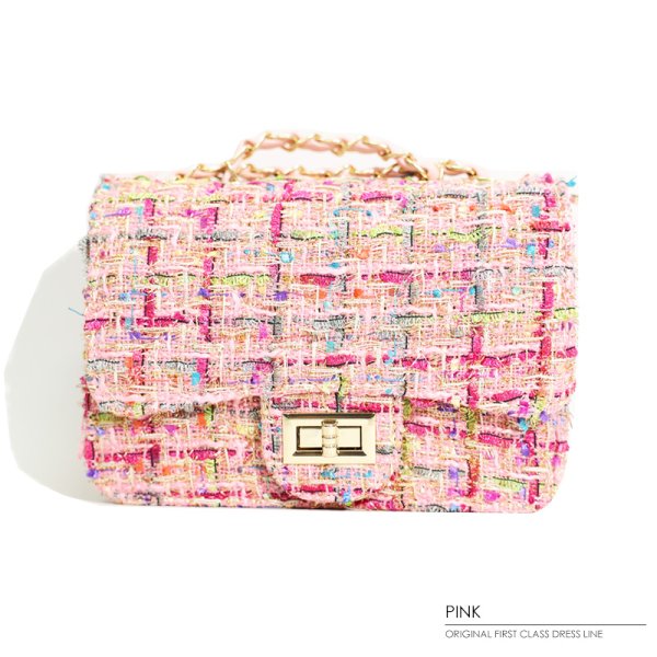 画像3: 【Angel R/エンジェルアール】ミックスチェックツイード/ チェーンバッグ【Fサイズ/3カラー】[OF02] (3)