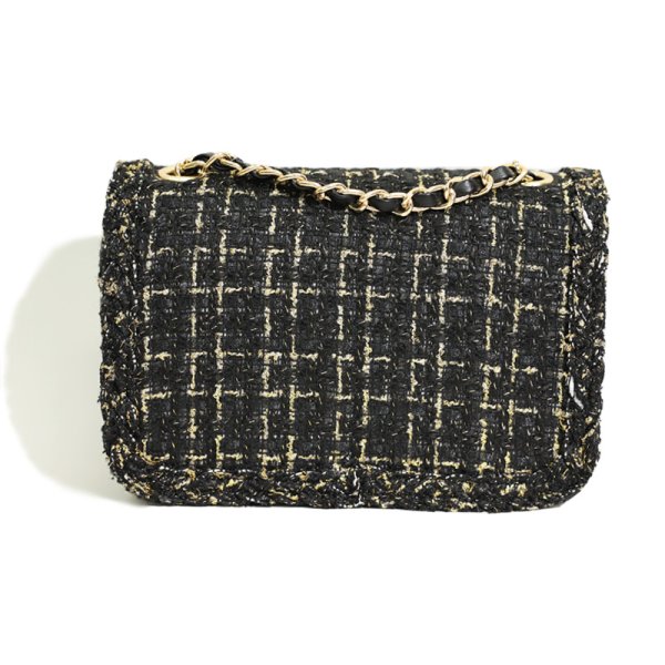 画像6: 【Angel R/エンジェルアール】ゴールドミックスチェック/ ツイード/ チェーンショルダーバッグ【Fサイズ/2カラー】[OF02] (6)