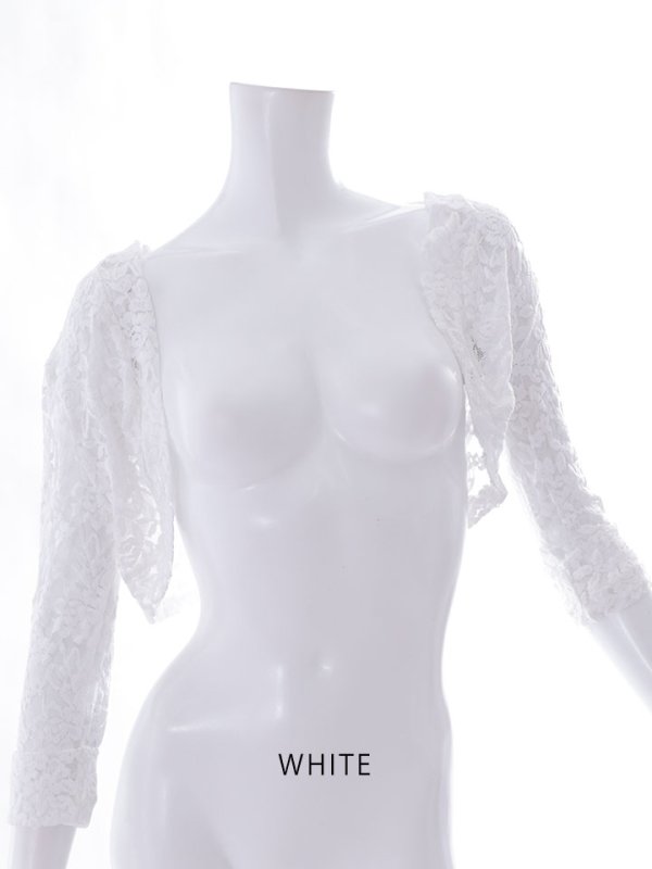 画像3: 再入荷!モノトーン刺繍レースボレロ/上着/羽織り物/アウター【Fサイズ/2カラー】[OF08-U] 【IM】 (3)
