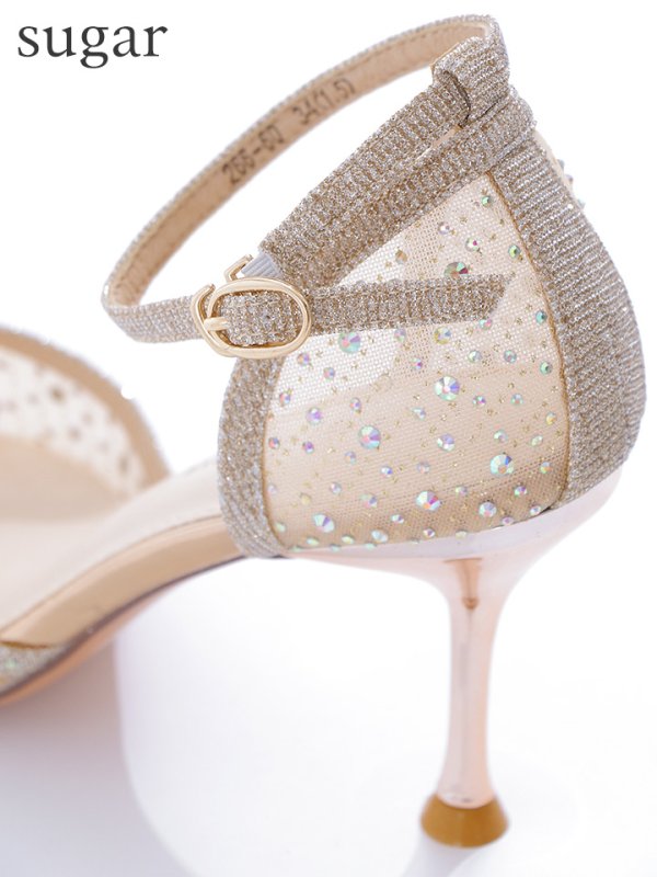 画像13: 【COMEX】 2color/ 8cmヒール/ ラメ/ ラインストーン/ ピンヒール/ ポインテッドトゥ/ ハイヒール/ ストラップ付き/ パンプス[OF02] (13)