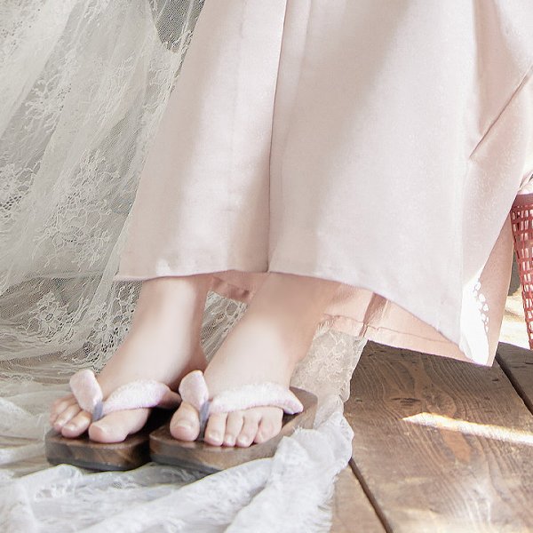 画像12: 【即日発送】【浴衣小物】浴衣にぴったりの麻の葉柄下駄[YMT] (12)