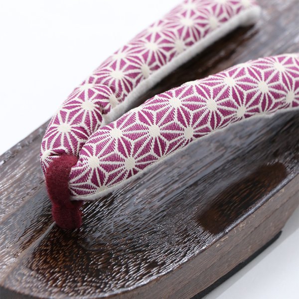 画像14: 【即日発送】【浴衣小物】浴衣にぴったりの麻の葉柄下駄[YMT] (14)