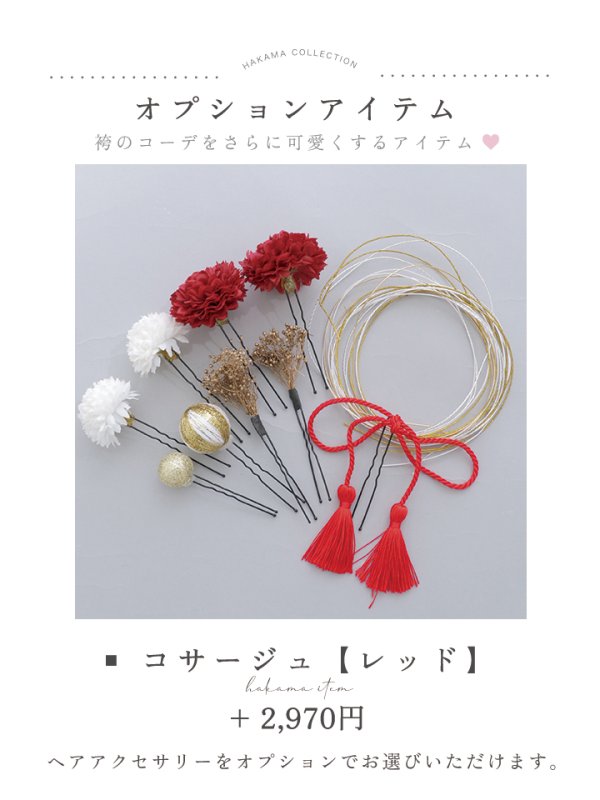 画像22: 【予約商品/1月中旬発送予定】白×赤百合 ブラック二尺袖着物【卒業袴３点セット 二尺袖着物/帯/袴】 (22)