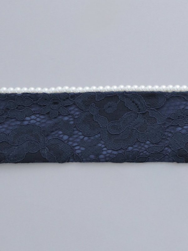 画像3: 【卒業袴用重ね襟】パール付きレース【2カラー】 (3)