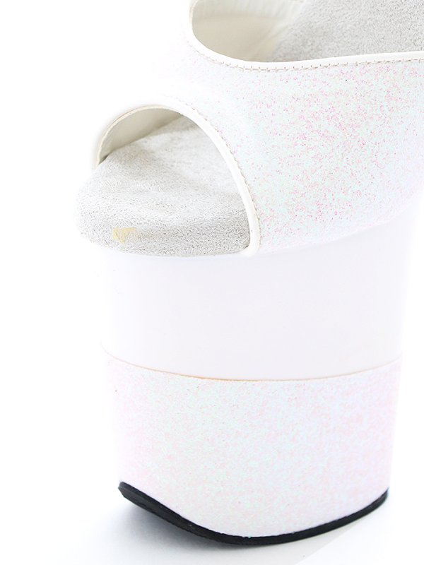 画像6: 切り替えラメストラップ付きフラミンゴパンプス/クリアサンダル/厚底【35-39サイズ/3カラー】[OF02] (6)