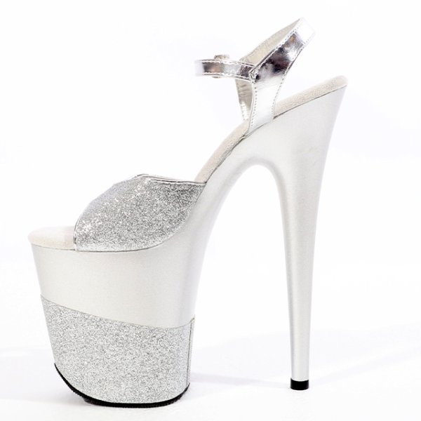 画像11: 切り替えラメストラップ付きフラミンゴパンプス/クリアサンダル/厚底【35-39サイズ/3カラー】[OF02] (11)