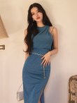 ブルーグリーン　モデル：ゆりお　身長：165cm　着用サイズ：Sサイズ