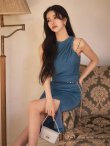 ブルーグリーン　モデル：ゆりお　身長：165cm　着用サイズ：Sサイズ
