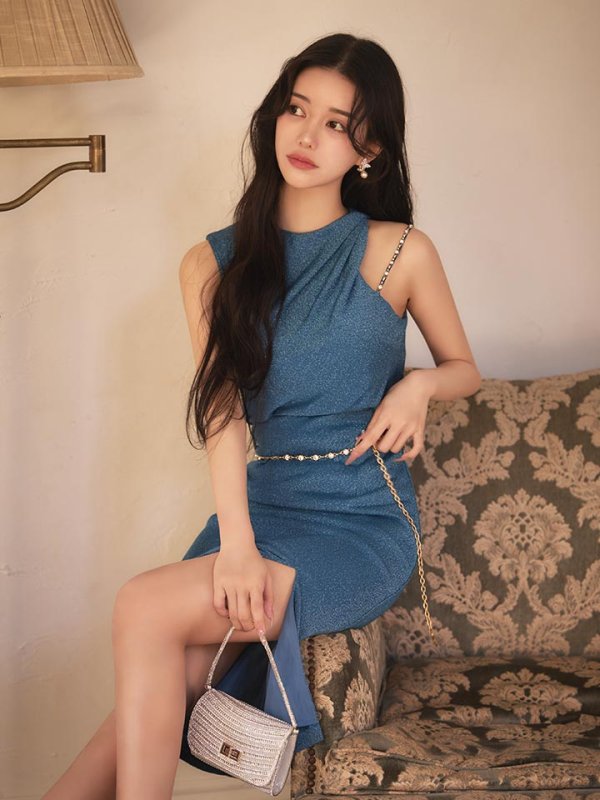 ブルーグリーン　モデル：ゆりお　身長：165cm　着用サイズ：Sサイズ
