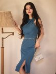 ブルーグリーン　モデル：ゆりお　身長：165cm　着用サイズ：Sサイズ