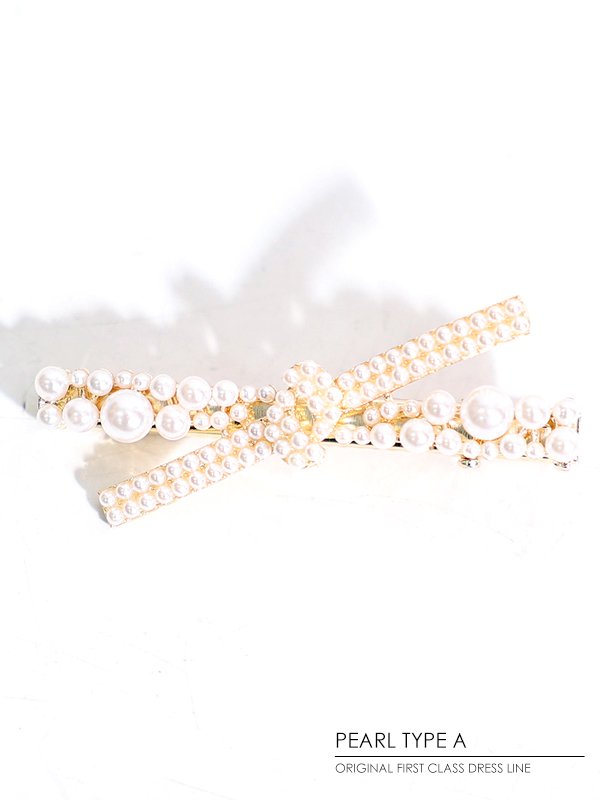 画像3: 【Angel R/エンジェルアール】ストーンパールクロスヘアピン[OF02C-U] (3)