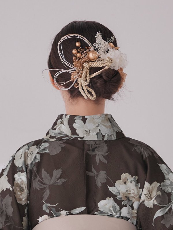 画像15: 【卒業袴小物】ドライフラワーセット髪飾り【2カラー】 (15)