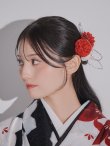 画像7: 【卒業袴小物】レッド×ホワイトフラワーセット髪飾り【1カラー】 (7)