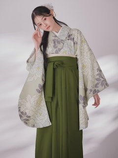 白牡丹 モカ二尺袖着物【卒業袴３点セット 二尺袖着物/帯/袴】