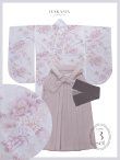 画像28: 【予約商品 / 1月中旬発送予定】ピンク牡丹×菊 ペールピンク二尺袖着物【卒業袴３点セット 二尺袖着物/帯/袴】 (28)