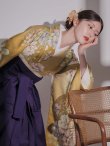 画像7: 【予約商品 / 1月中旬発送予定】黄フラワーブーケ イエロー二尺袖着物【卒業袴３点セット 二尺袖着物/帯/袴】 (7)