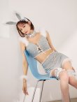 画像9: 【ノベルティ対象】【即日発送】【ハロウィン】 ファーツイードバニーセットアップ 【コスプレ8点セット】【XS-Mサイズ/3カラー】[OF01] (9)