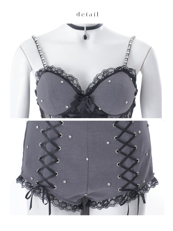 画像14: 【即日発送】【送料無料！】【ハロウィン】ウルフランジェリーセットアップ【コスプレ6点セット】【XS-Lサイズ/1カラー】[HC03] (14)