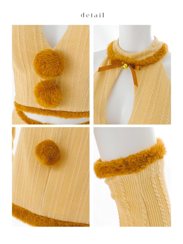 画像21: 【即日発送】【ハロウィン】ベアニットワンピース【コスプレ3点セット】【サイズ/1カラー】[HC03] (21)