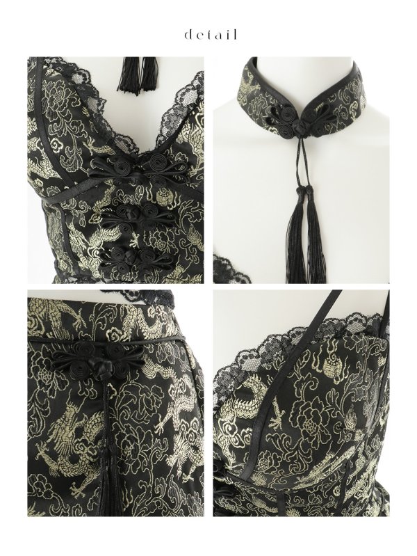 画像37: 【即日発送】【ハロウィン】チャイナショートパンツセットアップ 【コスプレ5点セット】【XS-Mサイズ/3カラー】[HC03] (37)