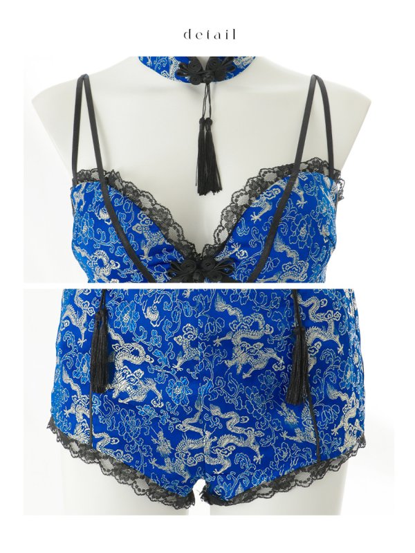 画像40: 【即日発送】【ハロウィン】チャイナショートパンツセットアップ 【コスプレ5点セット】【XS-Mサイズ/3カラー】[HC03] (40)