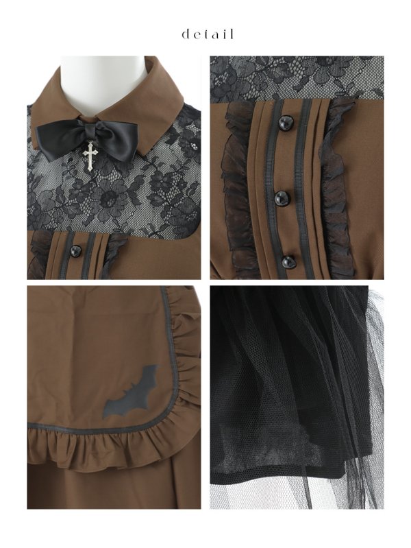 画像38: 【即日発送】【ハロウィン】コウモリクラシカルメイド【コスプレ6点セット】【S-XLサイズ/2カラー】[HC03] (38)