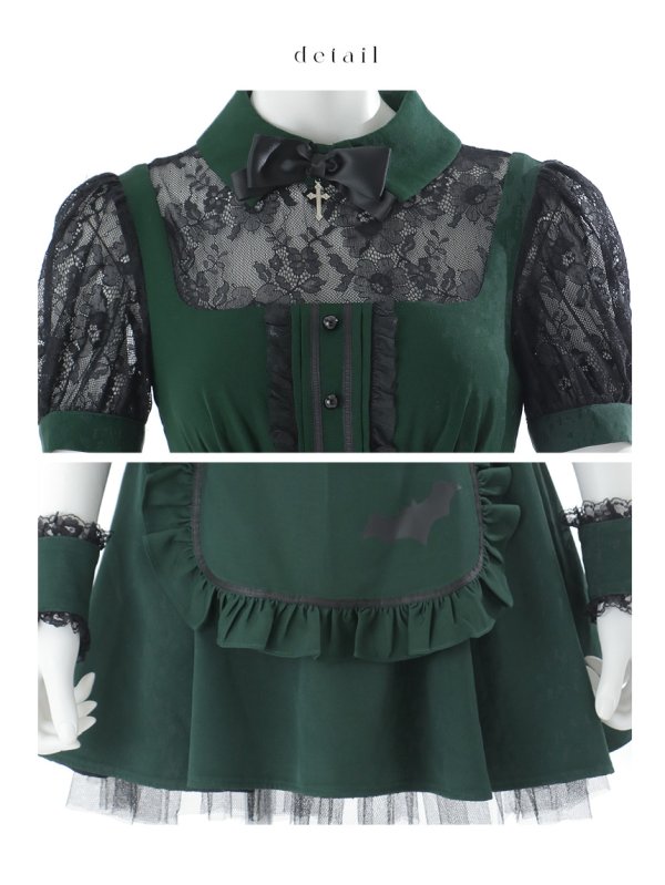 画像24: 【即日発送】【ハロウィン】コウモリクラシカルメイド【コスプレ6点セット】【S-XLサイズ/2カラー】[HC03] (24)