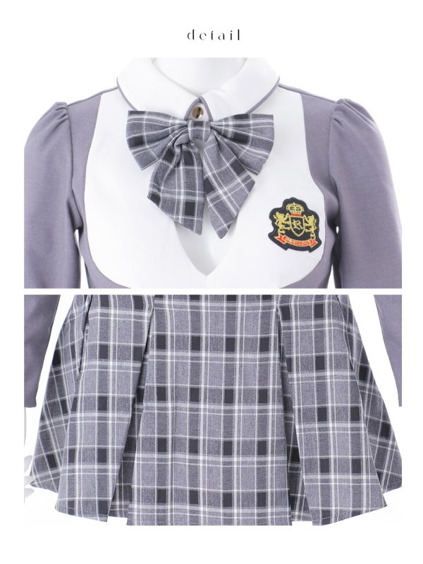 画像46: 【即日発送！】【ハロウィン】チェック制服セットアップ【コスプレ4点セット】【S-Lサイズ/2カラー】[OF04] (46)
