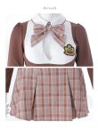 画像43: 【即日発送！】【ハロウィン】チェック制服セットアップ【コスプレ4点セット】【S-Lサイズ/2カラー】[OF04] (43)