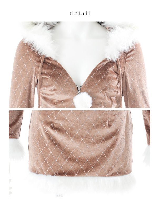 画像27: 【即日発送】【ハロウィン】キルティングビジューうさぎ【コスプレ4点セット】【XS-XLサイズ/1カラー】[OF04] (27)