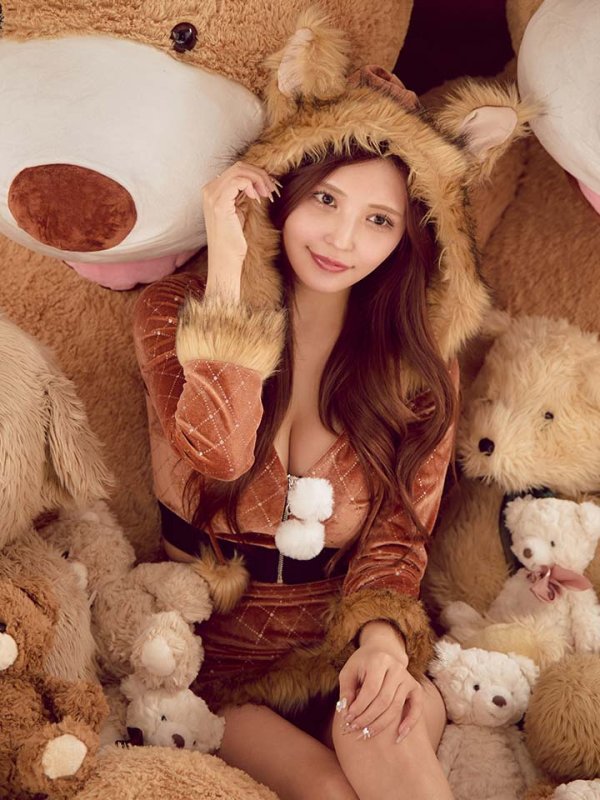 画像2: 【即日発送】【送料無料】【ハロウィン】 キルティングビジューきつね 【コスプレ4点セット】 【XS-XLサイズ/1カラー】[HC03] (2)