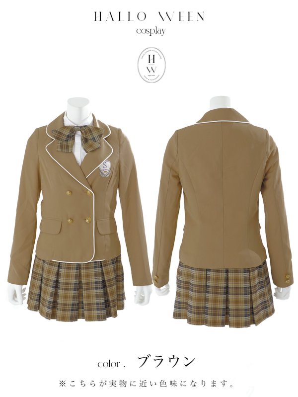 画像21: 【即日発送】【送料無料！】【ハロウィン】韓国JK制服ガール【コスプレ5点セット】【XS-XLサイズ/1カラー】[OF03] (21)