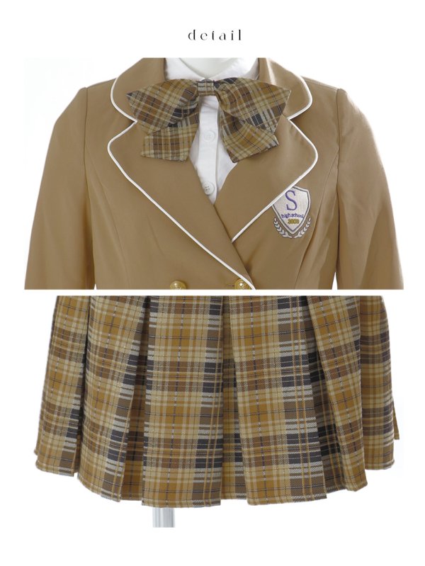 画像22: 【即日発送】【送料無料！】【ハロウィン】韓国JK制服ガール【コスプレ5点セット】【XS-XLサイズ/1カラー】[OF03] (22)