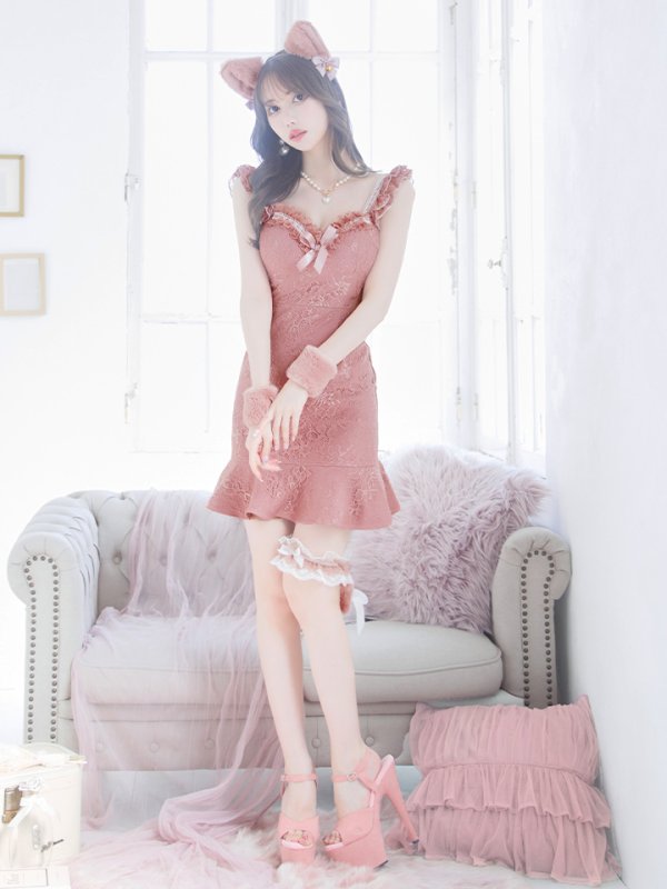 画像5: 【即日発送】【ハロウィン】 キャットレースミニワンピ 【コスプレ5点セット】【XS-Mサイズ/3カラー】[HC03] (5)