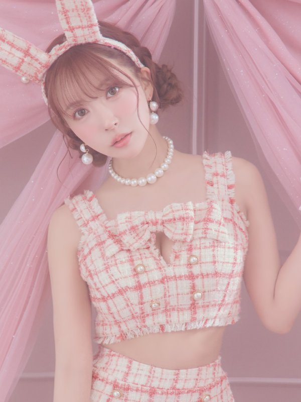 画像27: 【SALE!!】【即日発送】【ハロウィン】ツイードバニーリボンセットアップ（スカート）【コスプレ6点セット】【XS-Mサイズ/2カラー】[OF04] (27)