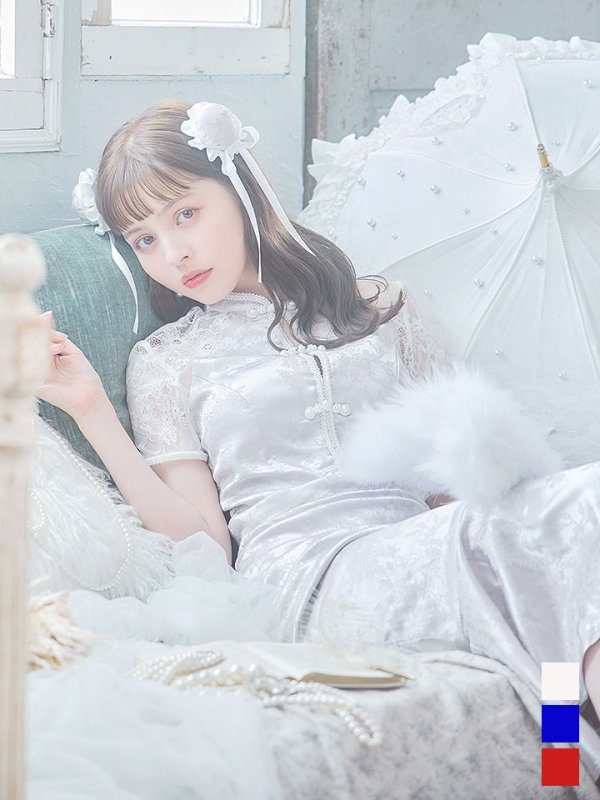 画像3: 【SALE!!】【即日発送】【ハロウィン】 マーメイドレースチャイナ 【コスプレ2点セット】【S-Lサイズ/3カラー】(SE01YN-W)[OF01] (3)