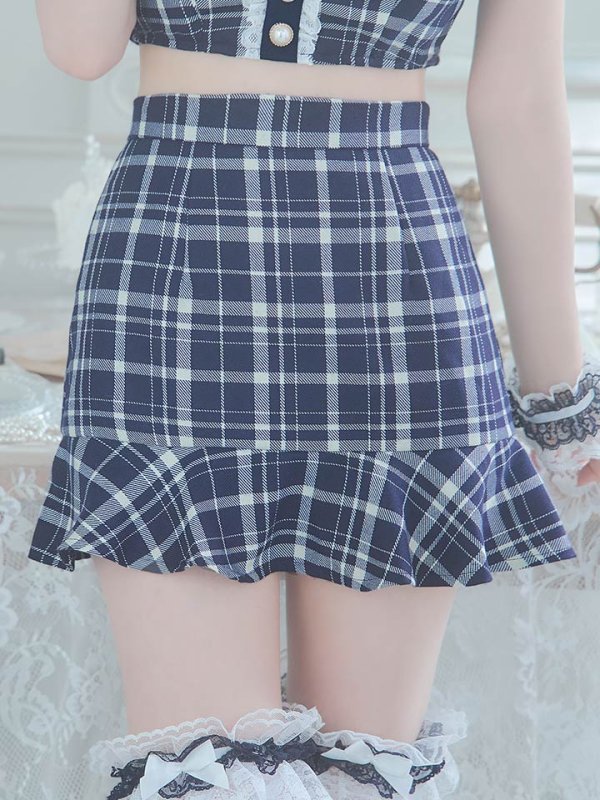 画像8: 【値下げ！】【即日発送】【ハロウィン】 チェックバニーセットアップ  【コスプレ6点セット】【XS-Lサイズ/2カラー】[OF04] (8)