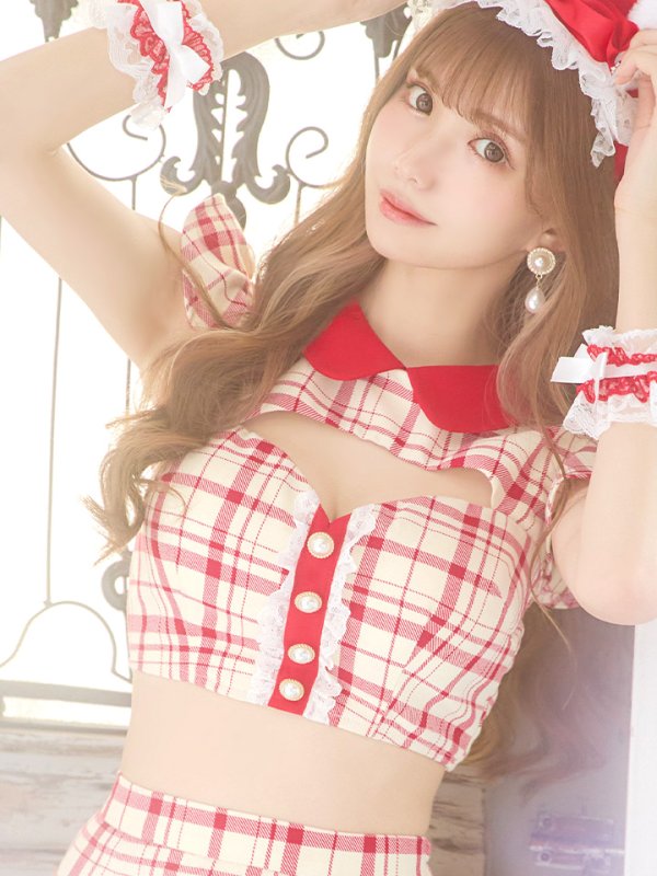 画像15: 【値下げ！】【即日発送】【ハロウィン】 チェックバニーセットアップ  【コスプレ6点セット】【XS-Lサイズ/2カラー】[OF04] (15)