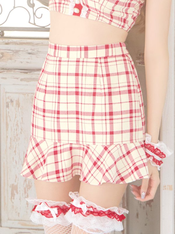 画像16: 【値下げ！】【即日発送】【ハロウィン】 チェックバニーセットアップ  【コスプレ6点セット】【XS-Lサイズ/2カラー】[OF04] (16)